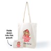 Promotional Long Handle Calico Foldable Bags